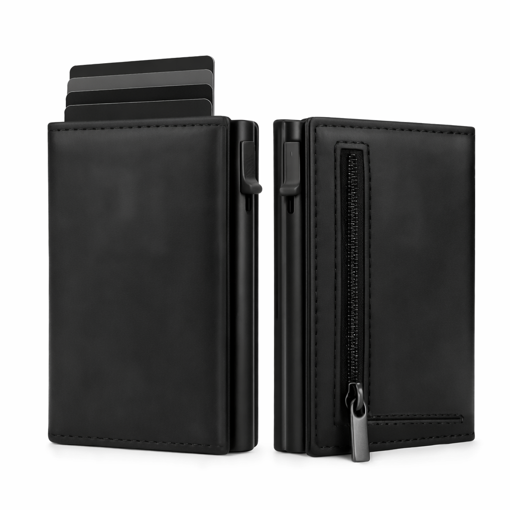 Black RFID Selekt Wallet — Slim Pop-Up